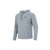Fleece Twist HD Solid Color Logo Print Drawstring Hoodie Long Sleeve Men Tops Grey 1373405-012