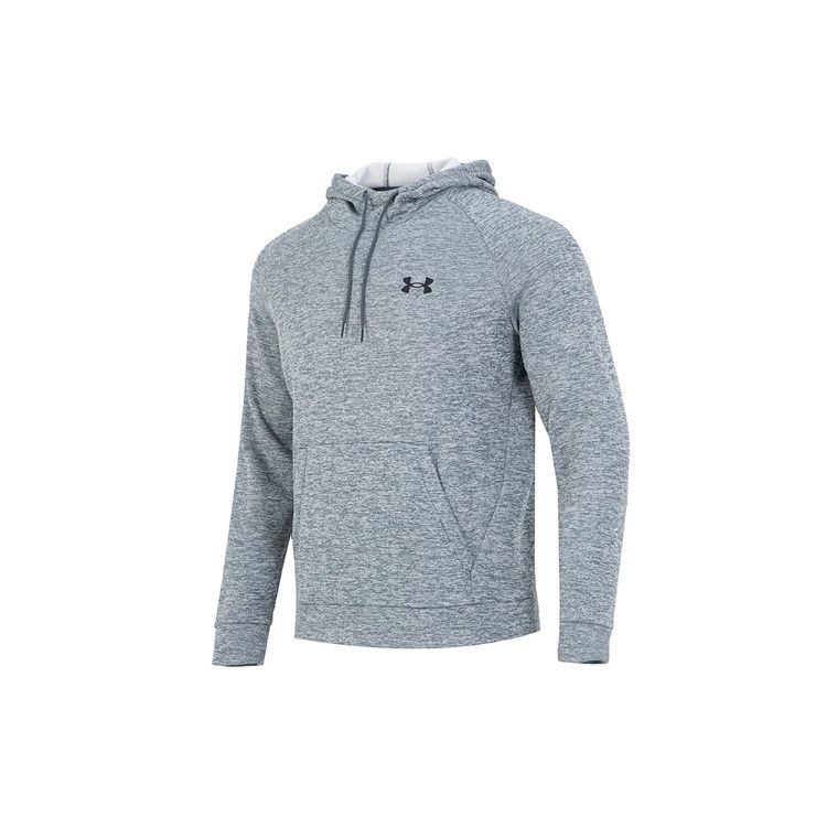Under Armour Толстовка с капюшоном из флиса Twist HD с логотипом, однотонная, с длинным рукавом, с завязками, серая, 1373405-012