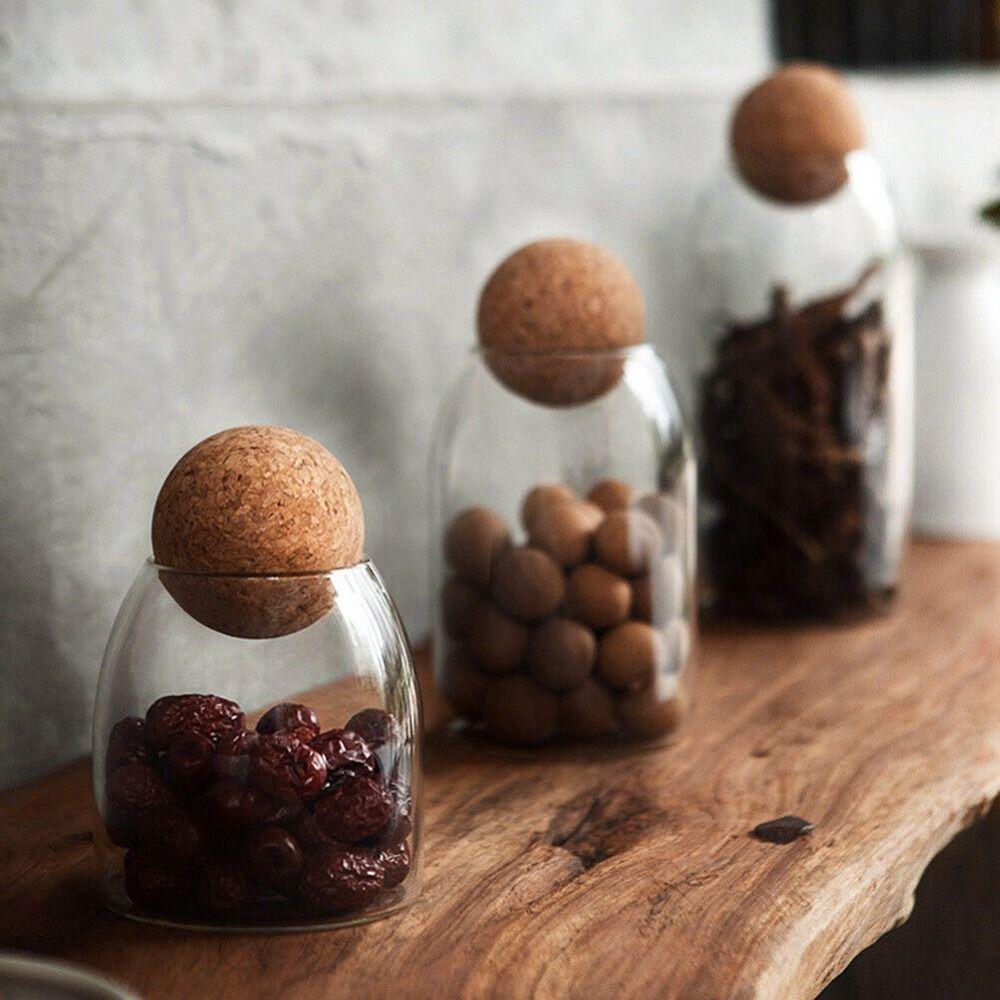 Sealing Tea Coffee Sugar Canister Clear Food Container New Glass Storage Bottle Coffee
