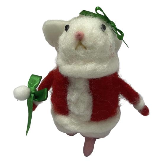 Ручная работа Хэллоуин Фетровое украшение Мышь Очаровательный внешний вид Супер мягкая Настольная кукла-мышь