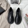 Черные лакированные женские мокасины на платформе слипоны для женщин Весна Британская кисточка Повседневная обувь на плоской подошве Женская работа