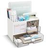 Desk organizerdesktop storagesmall item holderlarge capacitydrawerpen holderstorage boxno assembly requiredstationerycosmeticsremote