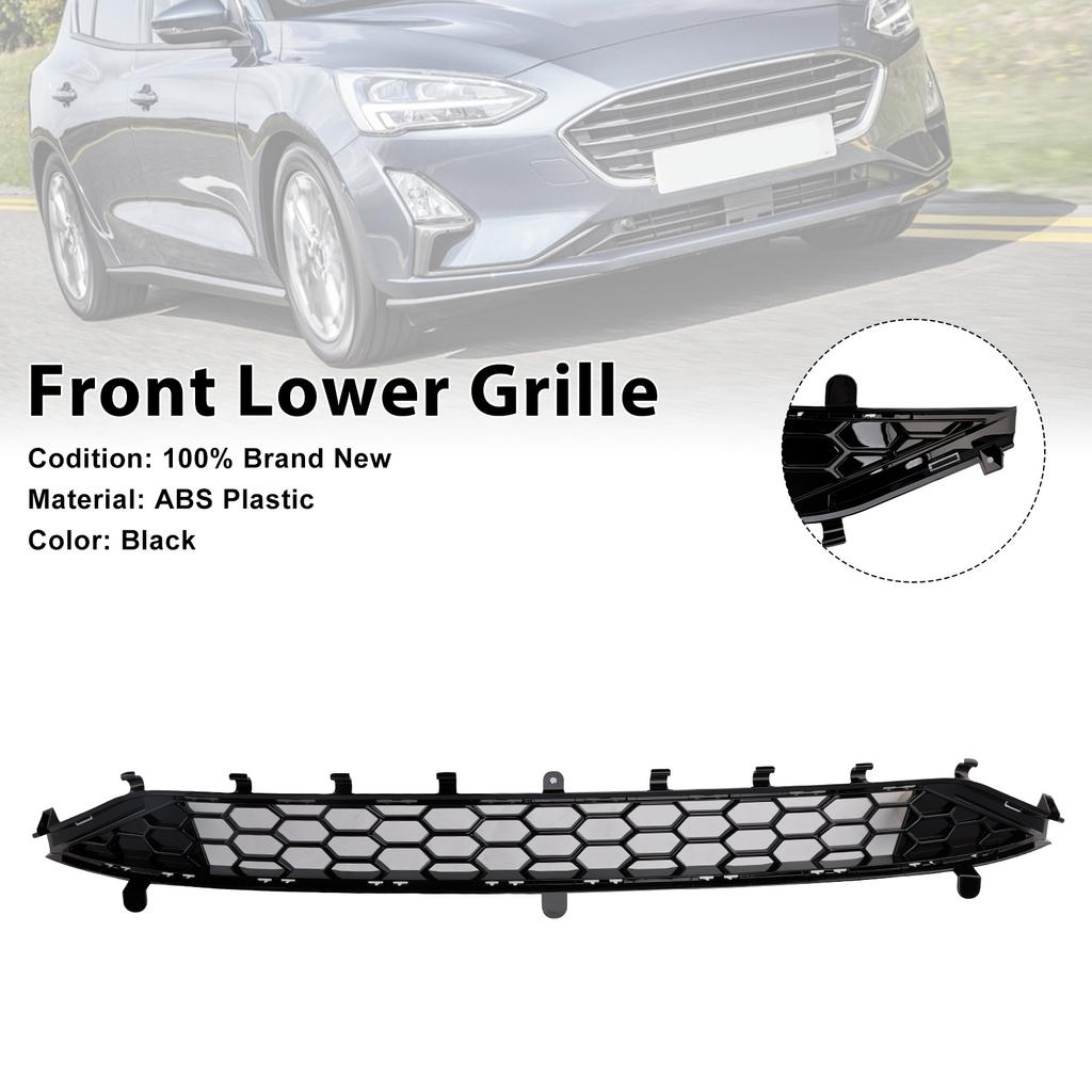 St Style Front Bumper Lower Grill Grille Fit Ford Focus MK4 2018-2021 Black