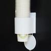 Paper Cup Dispenser Wall Mount Punch-free Pull Type Clear Visible Dustproof Lid Disposable Plastic Water Cup Storage Holder Home Supplies
