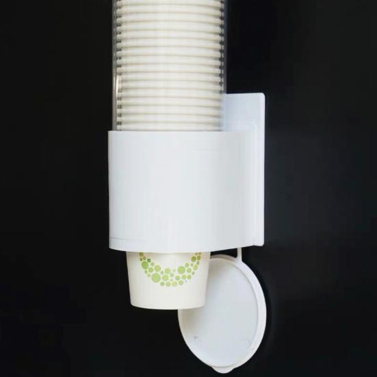 Диспенсер для бумажных стаканчиков Настенное крепление Без перфорации Выдвижной тип Прозрачная видимая пылезащитная крышка Одноразовый пластиковый стакан для воды