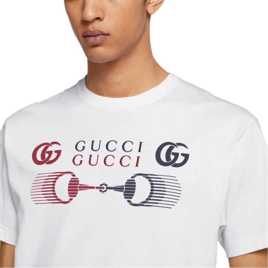 GUCCI Logo Printed Crewneck T Shirt 796395-XJHC9-9692