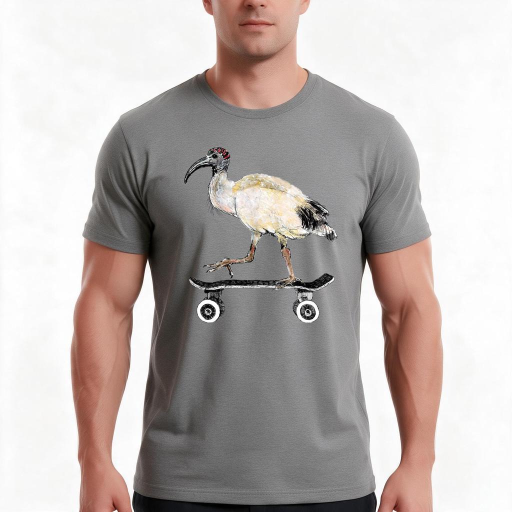 Skateboarding Ibis Gladys lives to skate TShirt Summer Casual Cotton Tee Oversized Streetwear Tops Vintage Graphic Print