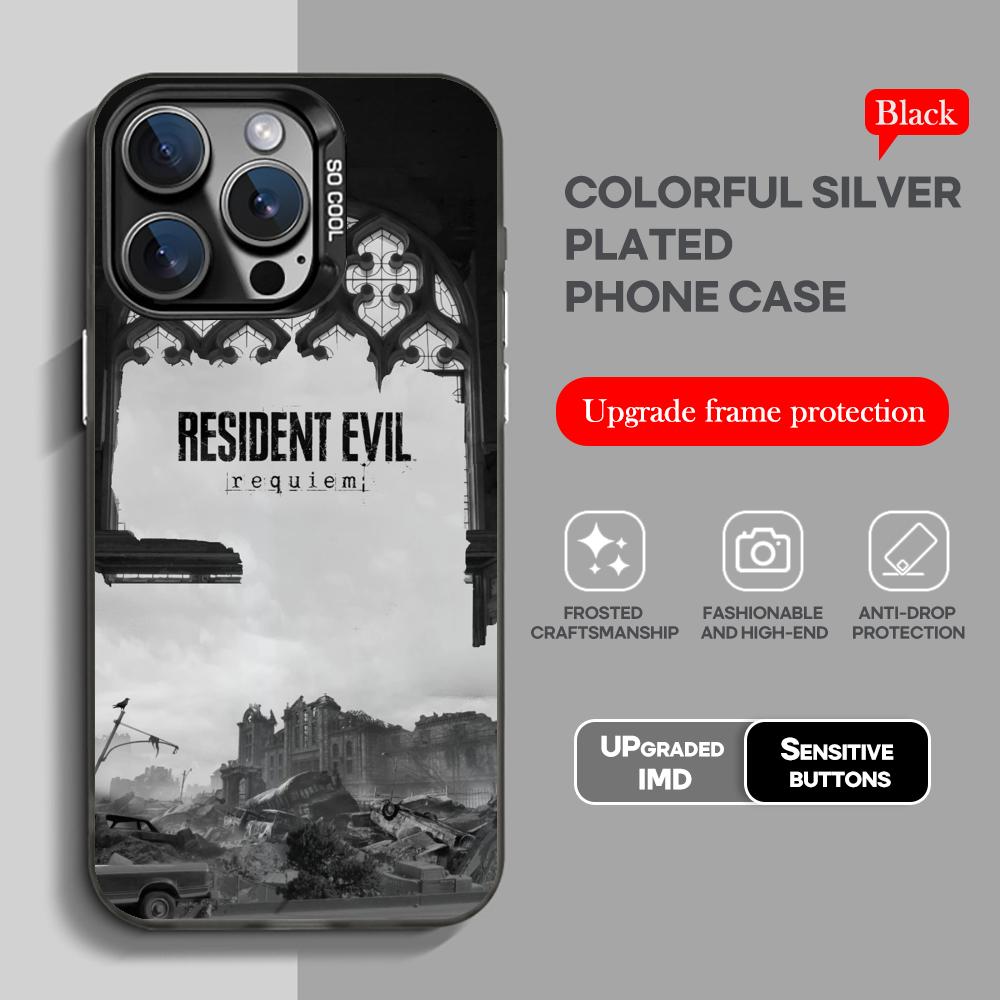 Новый чехол для телефона Resident Evil Requiem черный IMD Цветной Серебристый Подходящий чехол для iPhone 17 16 e 15 14 13 12 11 Pro Max