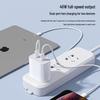 Быстрое зарядное устройство PD40W с двумя портами USB-C для устройств Apple - Стандарт США/ЕС, двойной порт