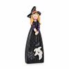 Pumpkin Accent Halloween Witch Figurine Wooden Material Halloween Witch Ornament  Tabletop Use