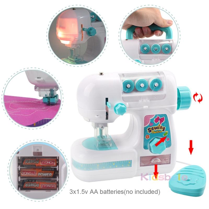 Мини-детская швейная машина для детских творческих подарков, детская мебель, игрушки
