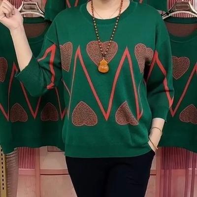 Taoxin Топ с рукавом 7/8 свободного кроя Одежда для мамы Летний Универсальный и Модный стиль для омоложения