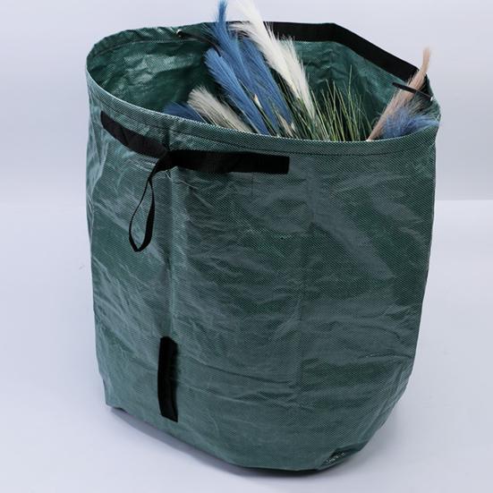 Мешок для садовых отходов, многоразовый мешок для сбора листьев и сорняков с усиленными ручками, мусорные мешки для газона и опавших листьев для погрузки листьев и мусора