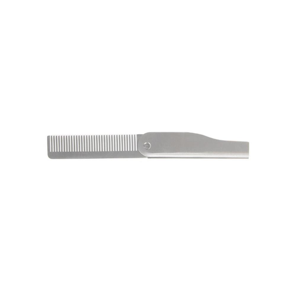 Beard Comb Folding Pocket Beard Combs Hairdressing Hair Styling Comb Portable Steel Combs for Men