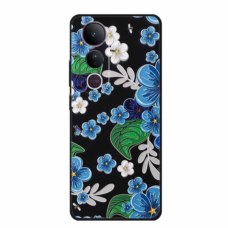 3D Тисненый Чехол Для Vivo V50 Lite 4G Чехол Для Телефона V 50 lite Coque Цветы Силиконовый Мягкий Задний Чехол Funda Для Vivo V50 Lite 5G Чехол
