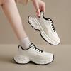 Красные кроссовки на толстой подошве с увеличением роста, женские, новинка весны 2025 года, маленькие универсальные спортивные кроссовки, повседневные маленькие белые кроссовки
