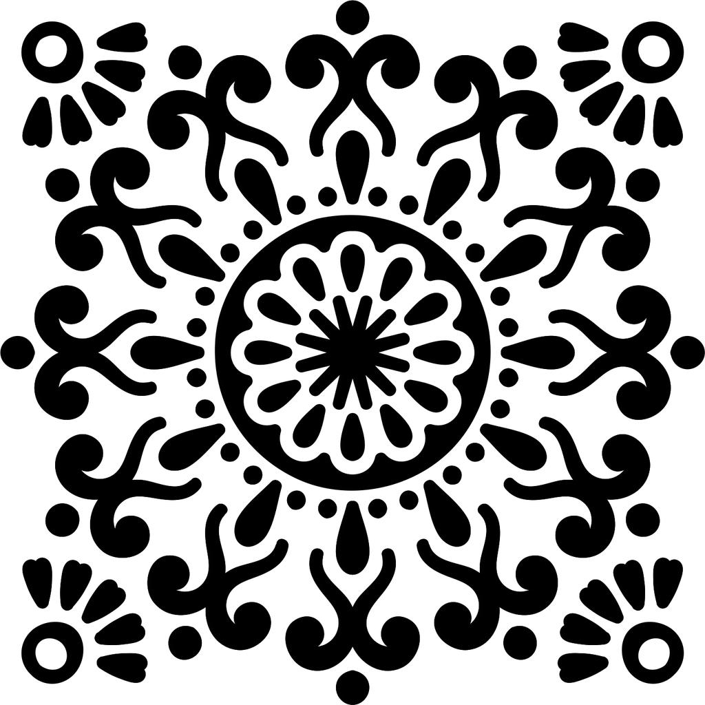 Printtoo Изготовление карточек Квадратный деревянный резиновый штамп Штампы с цветочным рисунком мандалы-2 x 2