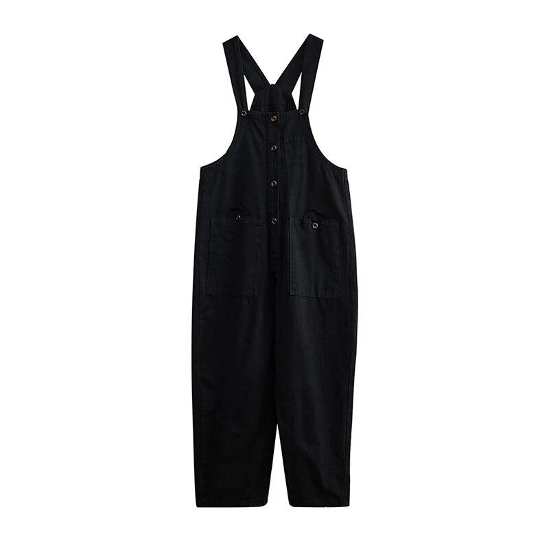 Свободные комбинезоны больших размеров для женщин, повседневная уличная одежда на бретельках, фиолетовый, красный джинсовый комбинезон, однобортный комбинезон с подтяжками, мешковатые брюки-карго