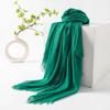 Spring Season, Pure Color, Simulated Silk, Long Strip Scarf, Fashionable, Suitable for Work, Sun Protection, Sheer Scarf, Shawl.