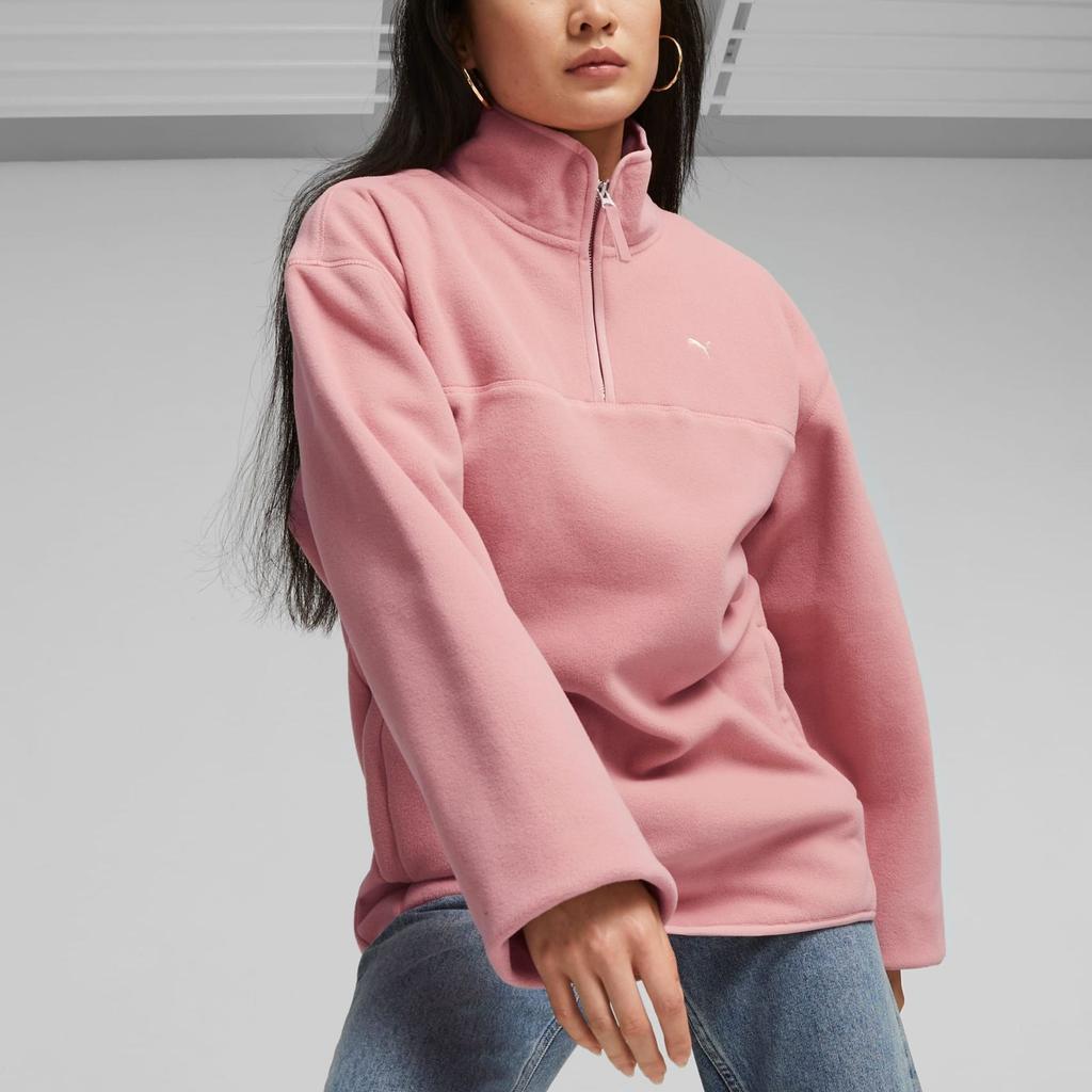 Puma MMQ Polar Fleece Pullover Sweater Unisex Tops Розовый 620820-23