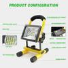 LED Portable Rechargeable Floodlight Waterproof Spotlight Battery Powered Searchlight Outdoor Work Lamp Camping Lantern