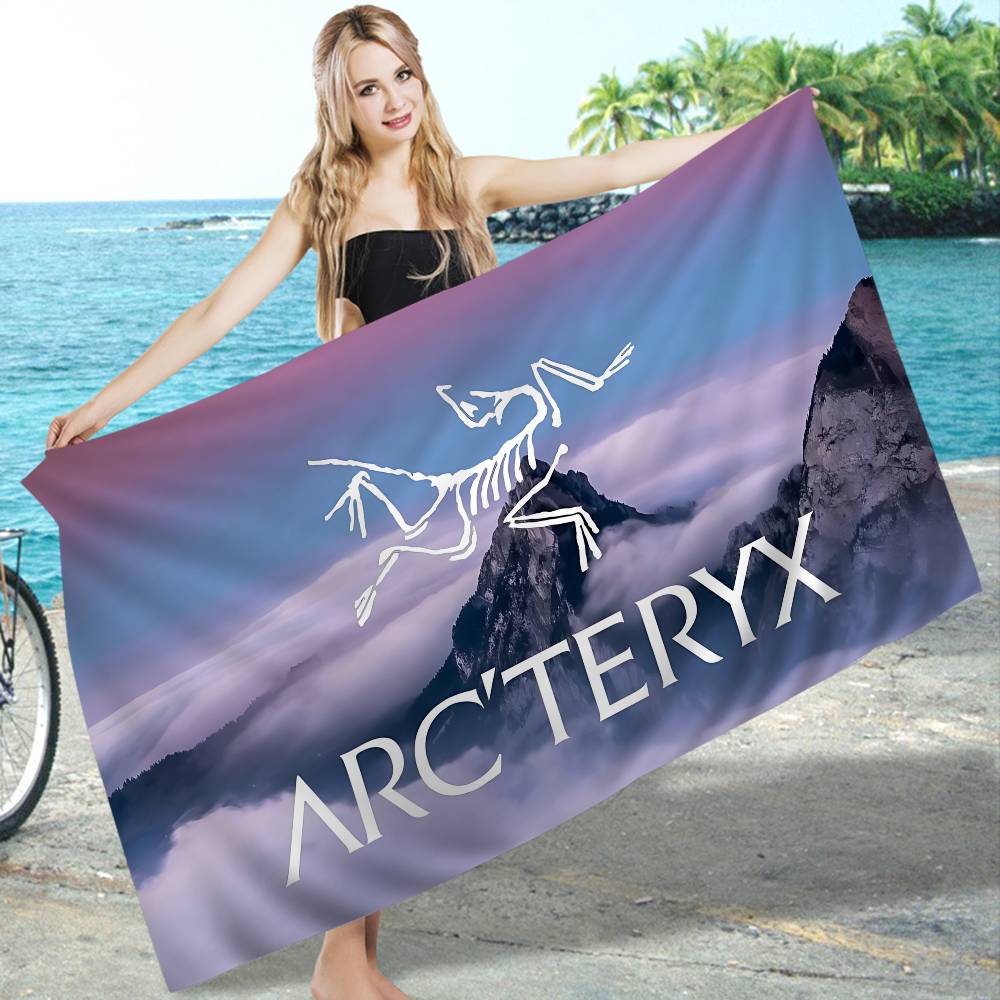 Бренд для активного отдыха A-Arc Teryx Пляжное полотенце Цветные банные полотенца Для девочки Микрофибра Быстросохнущее Свободное от песка Пляж Спа Бассейн