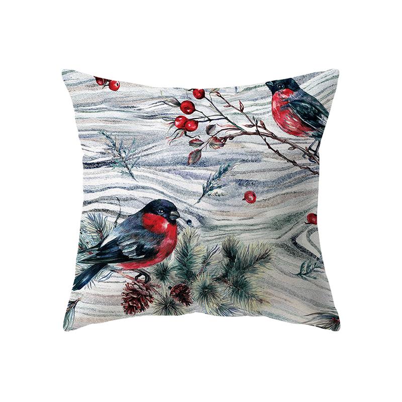 Рождественская тема, зимняя рождественская атмосфера, наволочка с рисунком, чехол для подушки для дома, гостиной, украшения дивана, подушка, наволочка