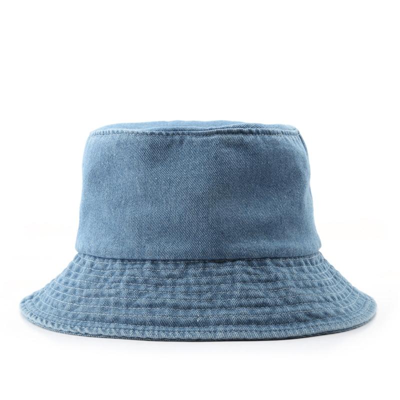 Japanese Retro Sport Jeans Bucket Hat for Men Women Spring Autumn Female Cowboy Style 3D Embroidery for Beach Business Bulk
