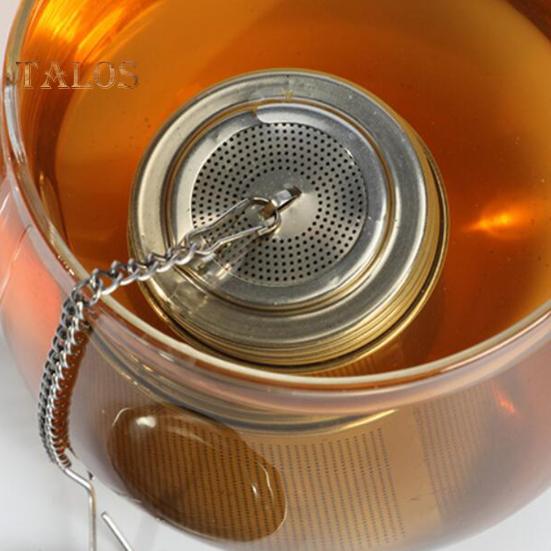 Ситечко для чая с подносом, подвесная цепочка, мелкоячеистая заварочная чашка из нержавеющей стали, мини-цилиндрическая заварочная машина, многоразовый чайник, чайные аксессуары