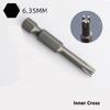 7/13Pcs Y-Type Three Points Screwdriver Bit Triangle Internal Cross Socket  Power Tool Parts