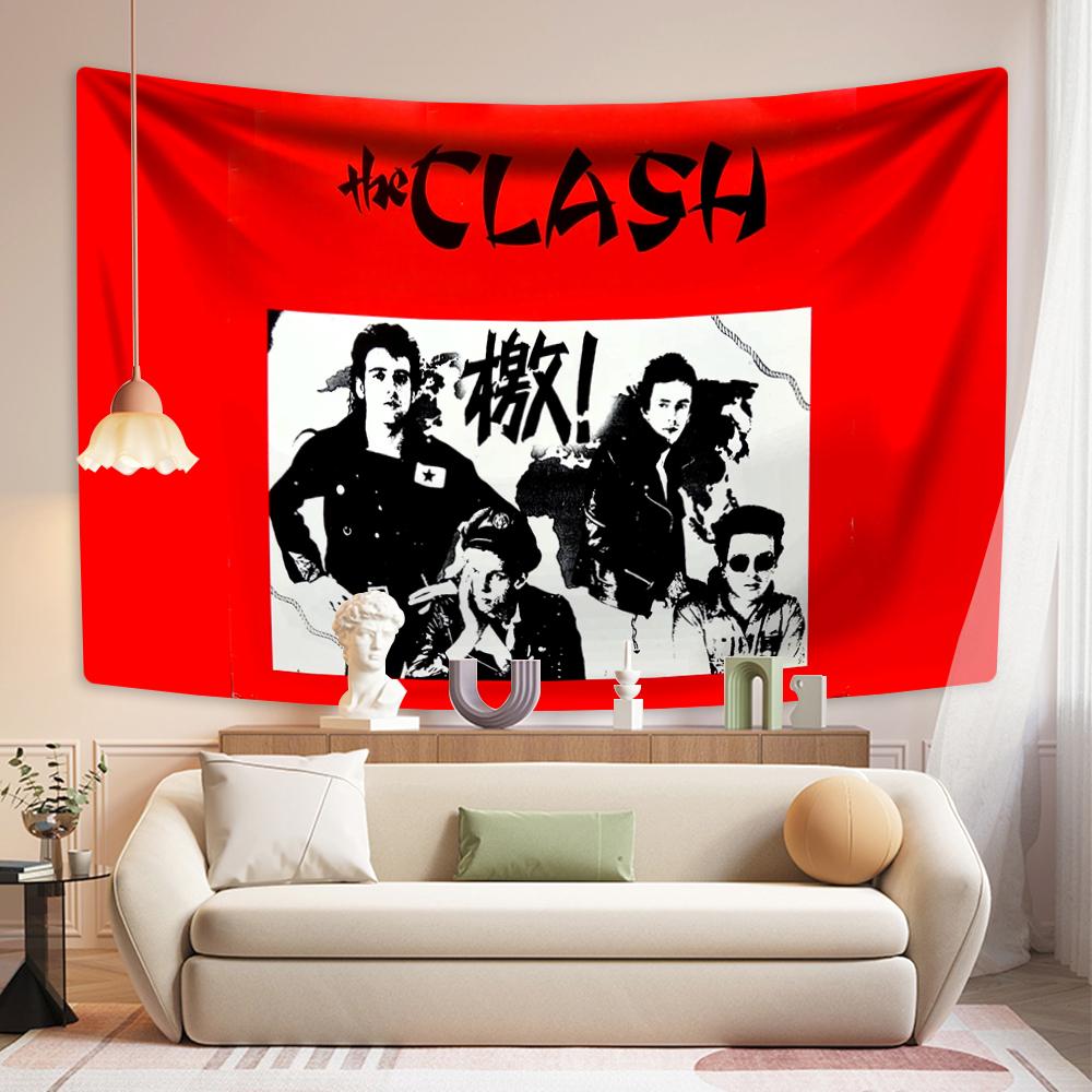 Rock And Roll Music Tapestry Heavy Metal The Clashs Wall Hanging Bedroom Decoration Large Fabric Dorm Backdrop Concert Decor