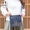 Made In Japanese Persimmon Shibu Birthday [creareki] Women's Pochette, Crossbody, Lightweight, Japan, Style, Indigo, Dyed, Hanasara, Small, Shoulder,