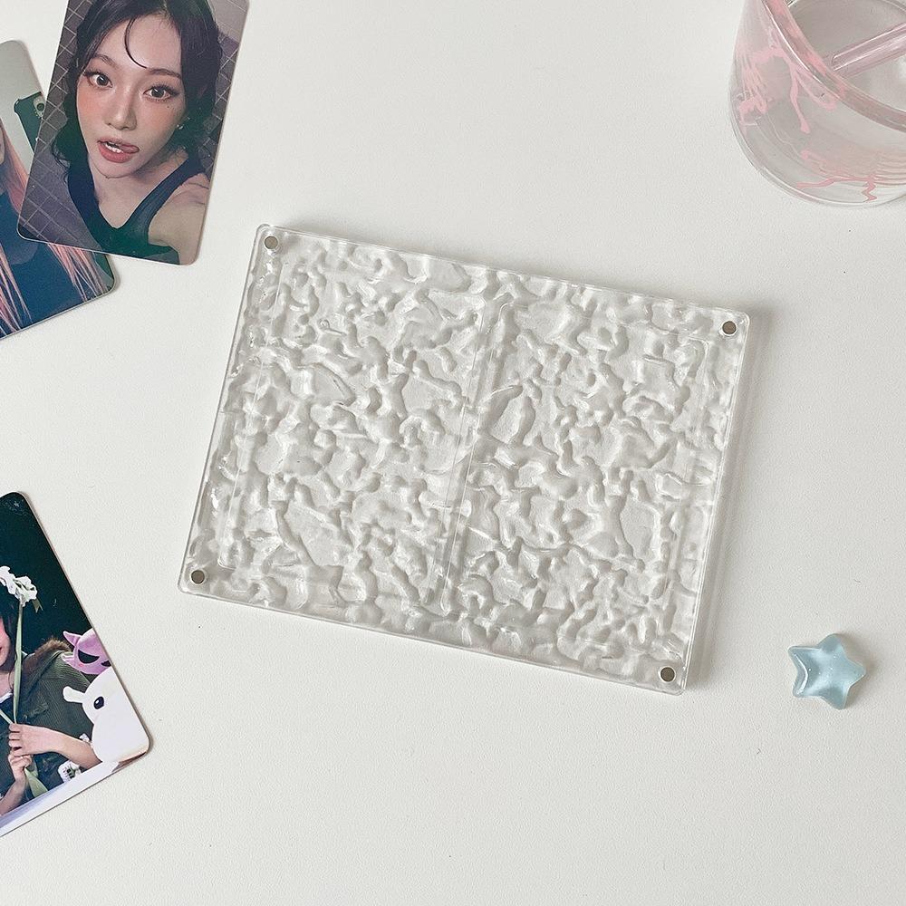 Clear Acrylic Photo Card Holder Water Ripple Picture Frame Photo Display Stand Desktop Display