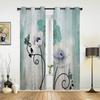 Watercolor Flower Butterfly Window Curtains for Living Room Bedroom Curtain Modern Kitchen Blinds Drapes Curtains