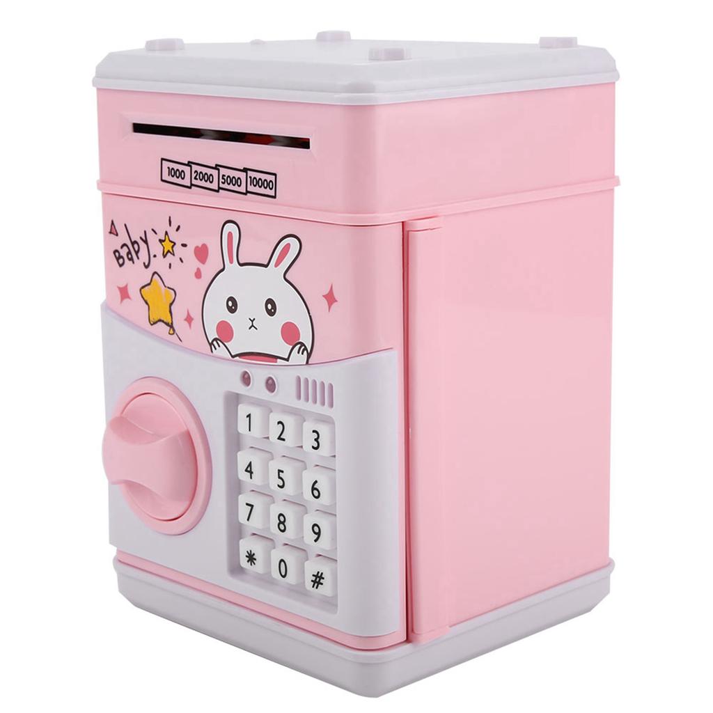 Toy Bank ATM Electric Password Money Box Automatic Saving Music Child Baby Kids Gift (Pink)