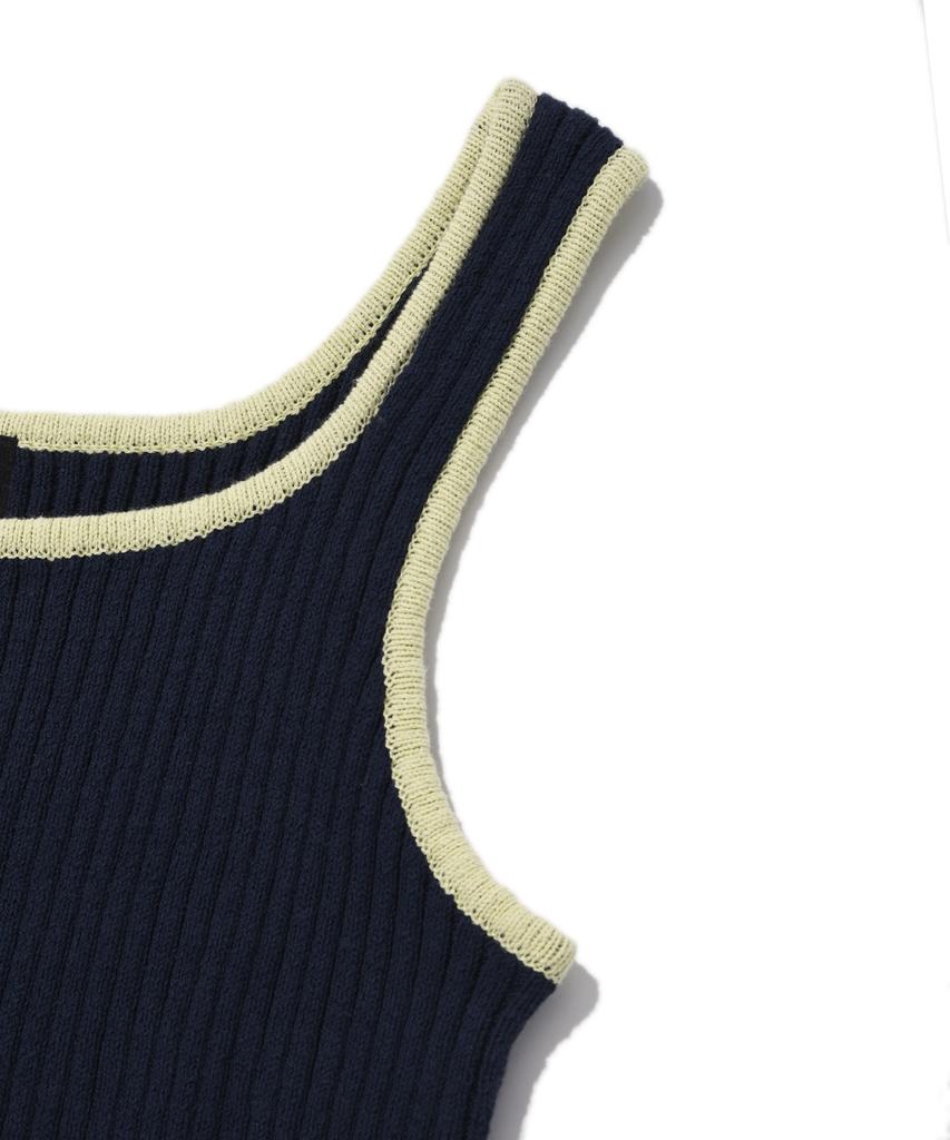COVERNAT WOMAN Rib Sleeveless Knit Navy