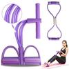 Six-Tube Sit-Up & Ab Crunch Yoga Resistance Band with Foot Pedal