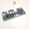 Металлическая эмблема Outlaw Edition, наклейка-солдат, наклейка для J/eep G/rand C/herokee L/iberty P/atriot R/enegade F/ord F-150 F250 F350