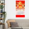 Настенный календарь с дизайном золотой фольги 2024 год Дракона Календарь для традиционного китайского новогоднего украшения