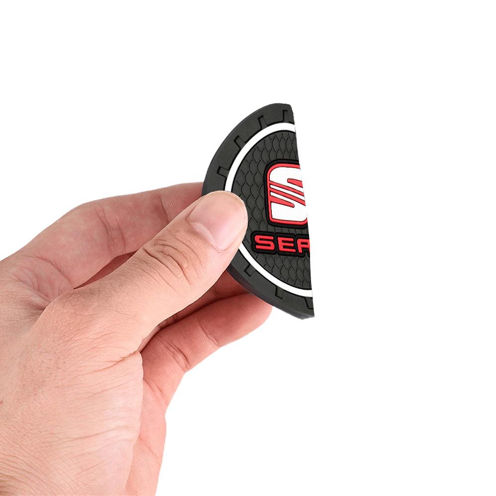 For Seat Leon 5f Ibiza Arosa Ateca Altea FR Arona Cupra Toledo 1/2Pcs Car Anti-Slip Silicone Pad Water Cup Holder Drink Coaster