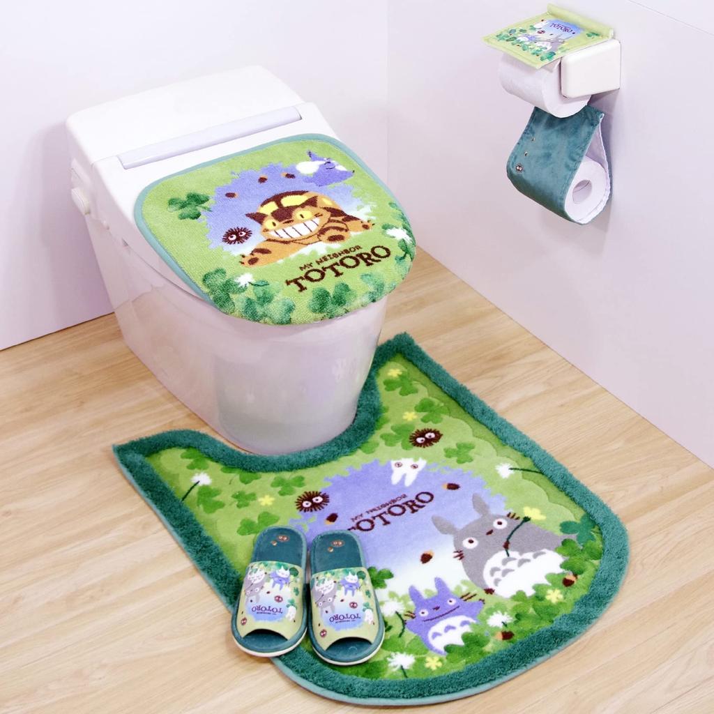 Senko My Neighbor Totoro Blue Sky Acorn Toilet Mat Long Length 78 X 60cm Green Totoro Made In Japan Antibacterial and Odor Resistant 34756 Approx.