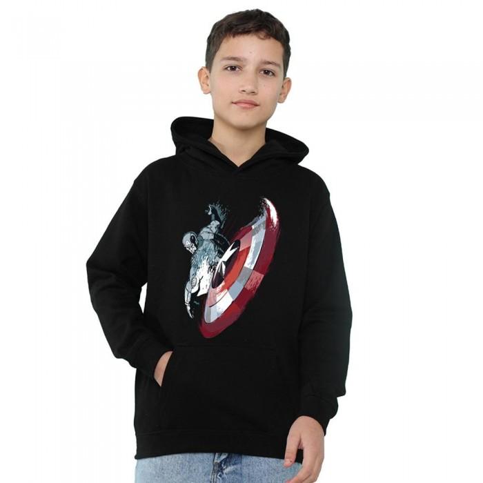 Captain America Childrens/Kids Shield Spin Heather Pull Over Hoodie