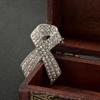 Black  Ribbon Brooch Pins For Women Men Elegant  Lapel Pin Decoration Accessories Party Jewelry Gift