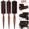 Round Brush with Wooden Handle Blow Dryer Curling Roll Styling Hairbrush Antistatic Round Brush