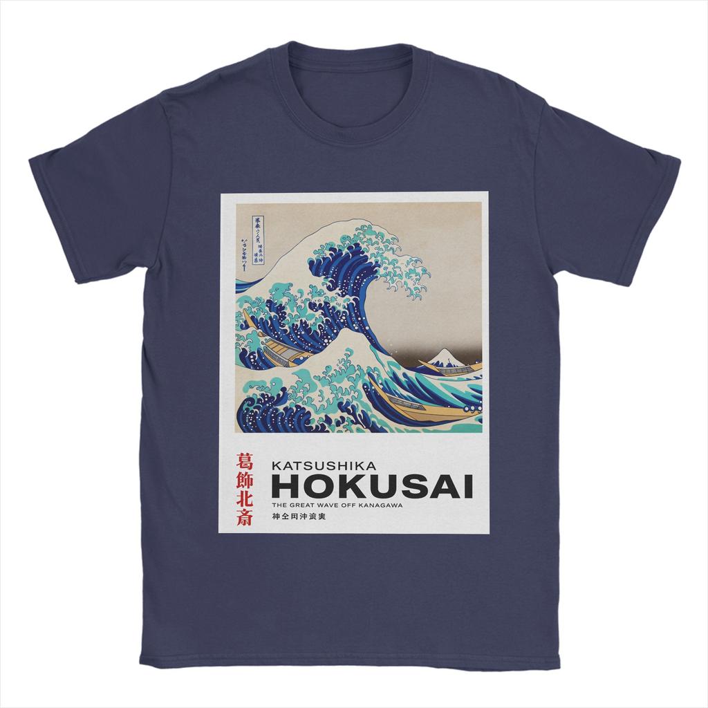 Hokusai The Great Wave off Kanagawa TShirt Summer Hip Hop TShirts Mens Cotton Round Neck Plus Size 5XL Top Tees