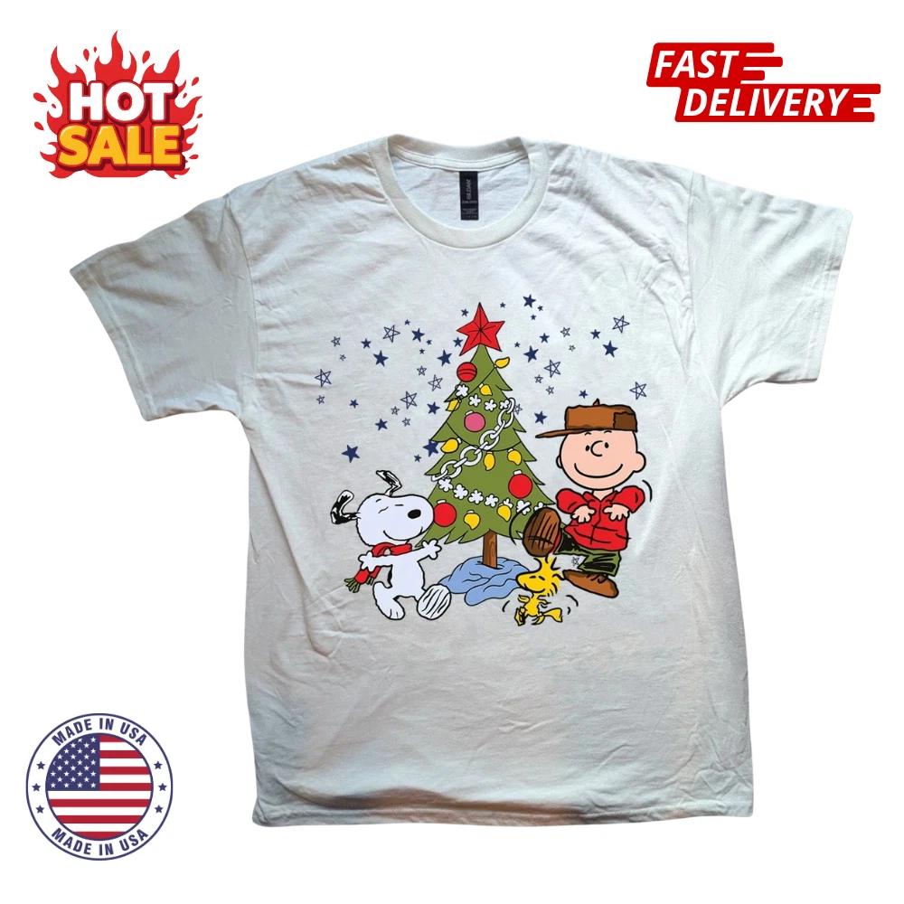 Snoopy Peanuts Thanksgiving Christmas Holiday Inspired Unisex T shirt Size S-5XL