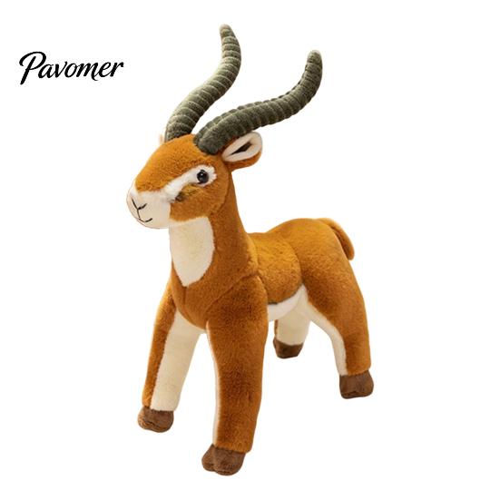 Adjustable Limb Stuffed Antelope Plush Tibetan Doll, Posable Toy, Cute Soft Animal Doll Cuddly Animal, Collectible Gift for Kids Home Decor Toy