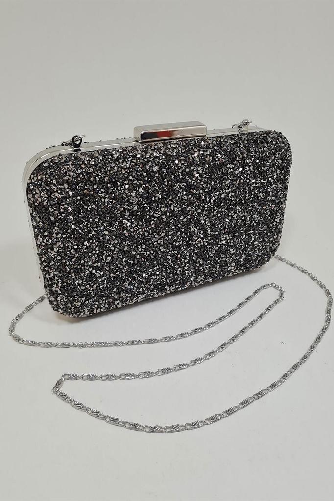 Women's Stylish and Useful Evening Dress Bag Yakamoz Women's Silver Stone Evening Dress Clutch Portfolio Bag