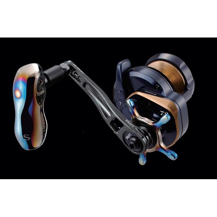 LIVRE Titanium Handle Knob TB-S for Daiwa L (LIVRE BJ/POWER Compatible) Brown(IP) & Black TSLB-1 35.6g