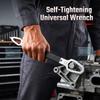 Double-headed wrench, self-adjusting universal wrench, double-ended design, multi-function self-tightening wrench